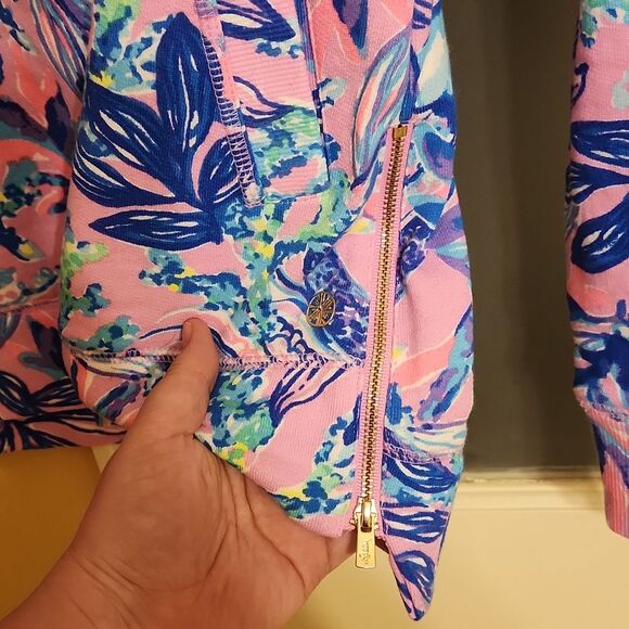 Lilly Pulitzer Luxletic Tropical Print Crewneck Pullover Size XXS - Picture 7 of 11